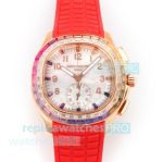 Swiss 1:1 Replica Patek Philippe Aquanaut Luce 7968 MOP Dial Rainbow Diamond Watch 